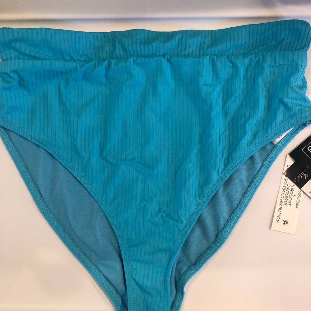 California Waves Turquoise Swim Bottom Size L